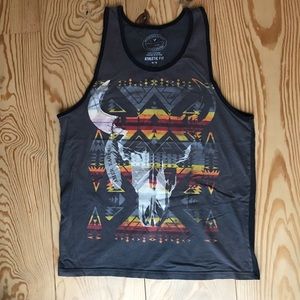 Men’s American Eagle Outfitters Athletic Fit Western Motif Tank Top Medium